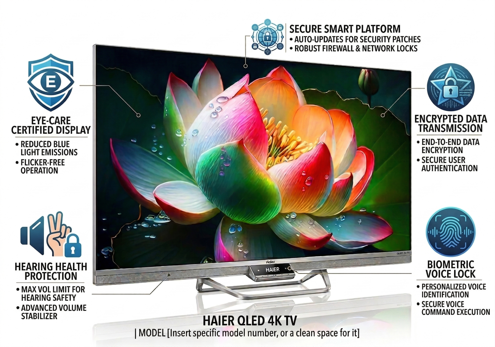 H85S800UX (QLED - Quantum Dot Google TV) LED (Haier) - Image 2