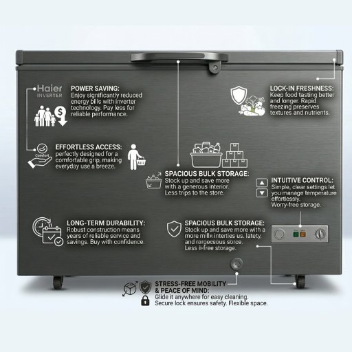 HDF-245 Inverter Deep Freezer - Image 3