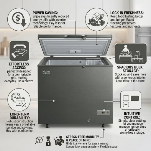 HDF-245 Inverter Deep Freezer - Image 4