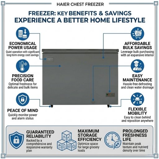 HDF-245 Inverter Grey Deep Freezer - Image 4