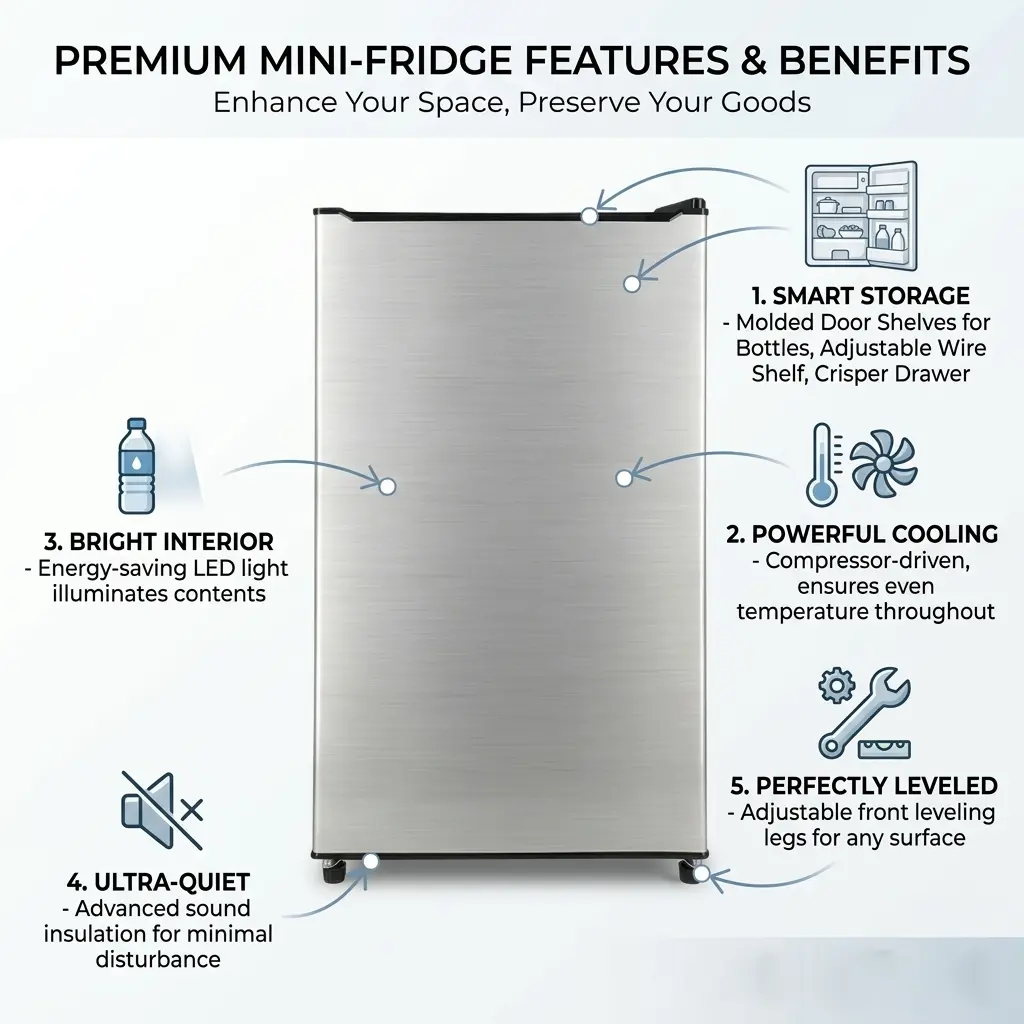 Dawlance Refrigerator 9101 Bedroom REF Series - Image 3