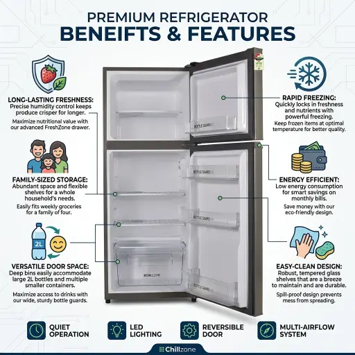 Haier Refrigerator HRF-418 IDGA/IDRGA (New Launch 2026) Digital Inverter with Turbo Fan - Image 4