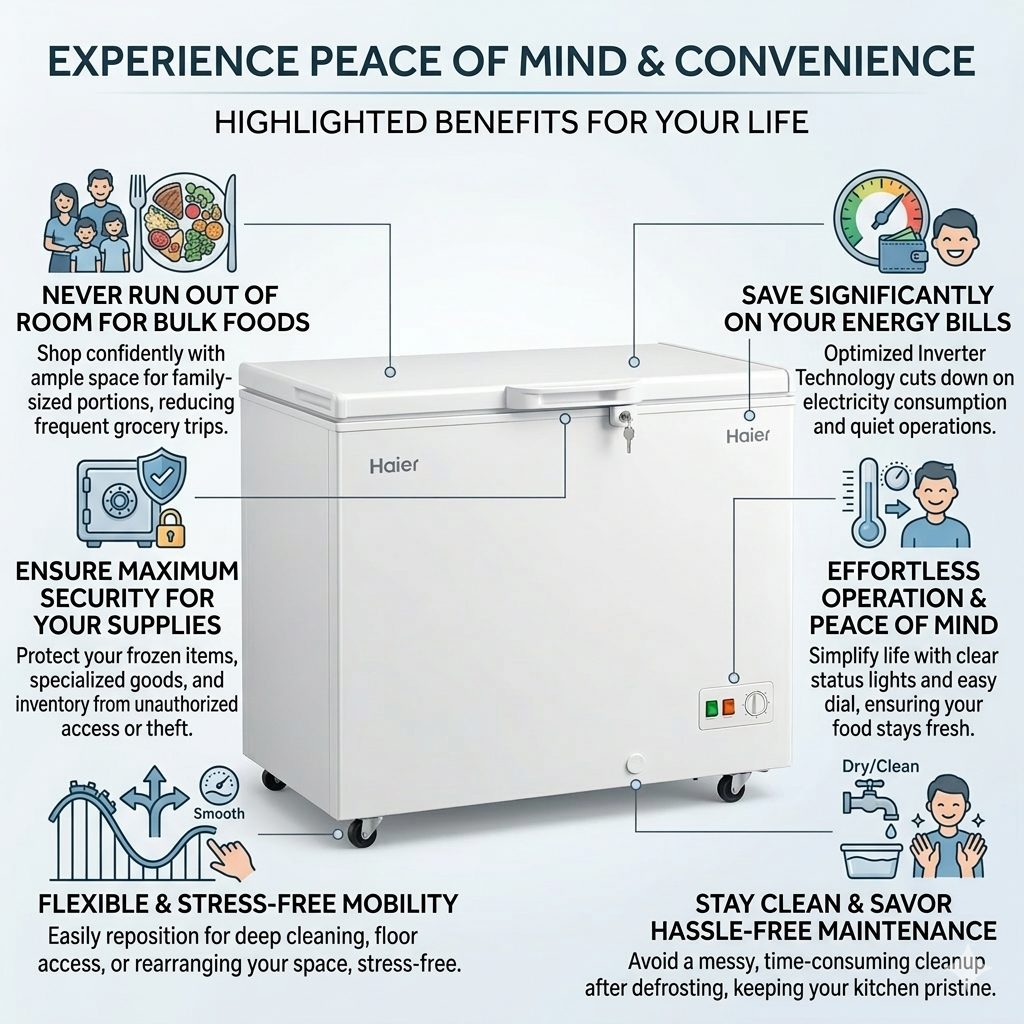 HDF-285 Inverter Deep Freezer - Image 3