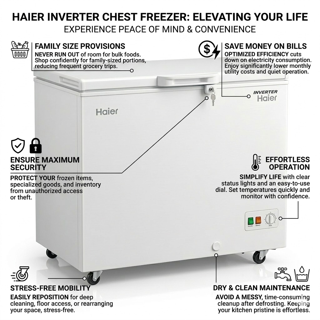 HDF-285 Inverter Deep Freezer - Image 2