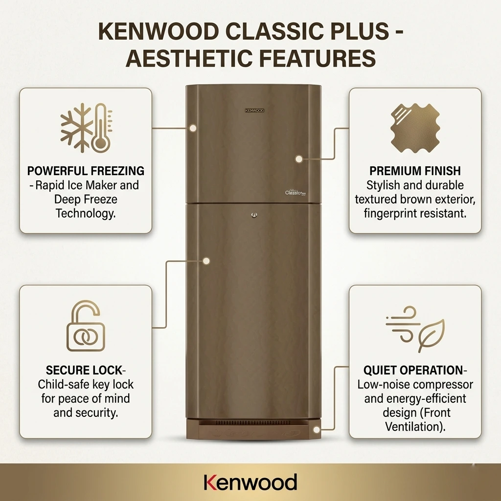 Kenwood Refrigerator KRF-22257 VCM New Classic Plus - Image 2