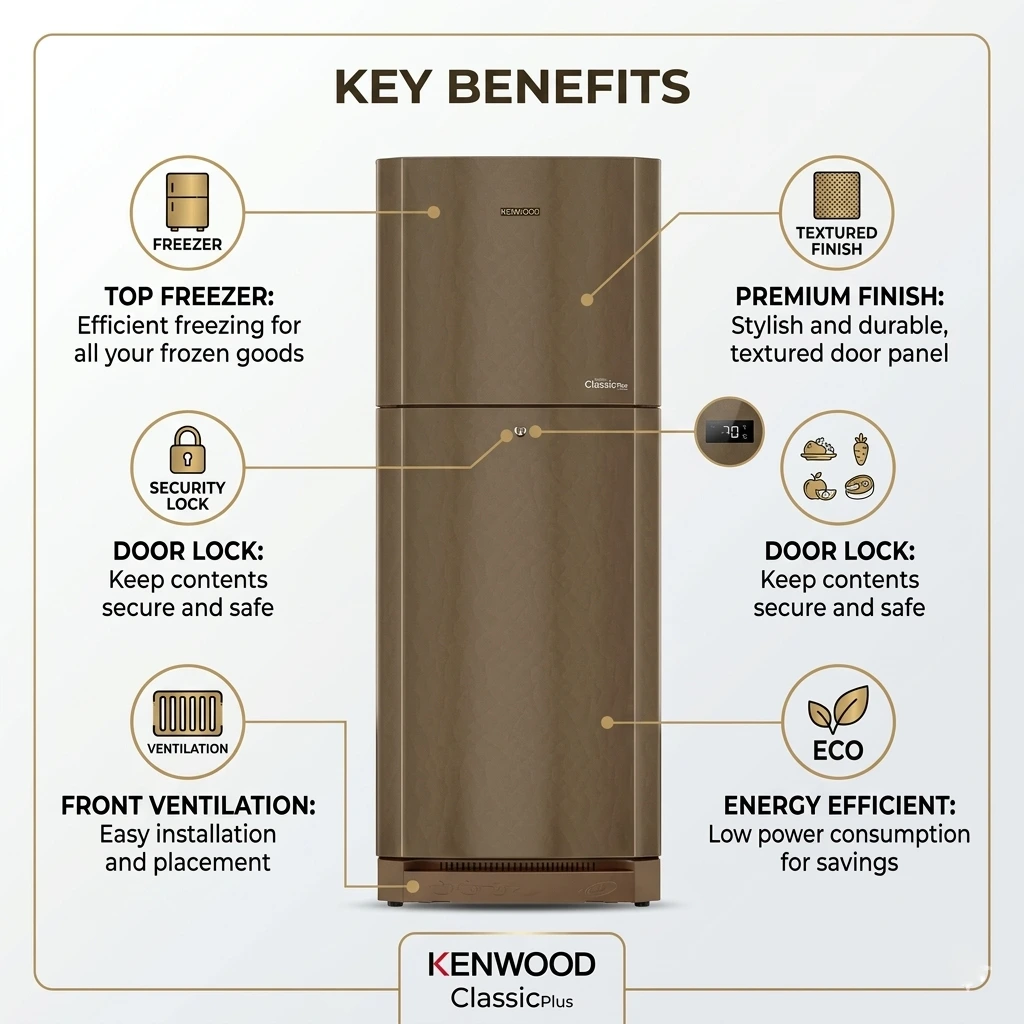 Kenwood Refrigerator KRF-22257 VCM New Classic Plus - Image 4