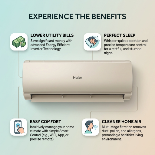 Haier Air Conditioner HSU-12CFCP/023L(W) 12000 BTU Series - Image 3