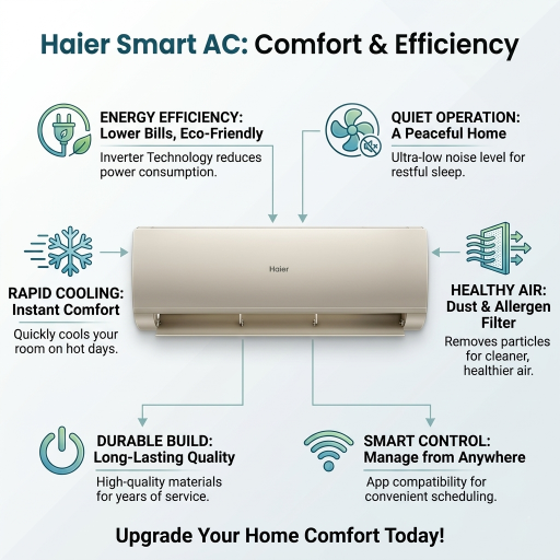 Haier Air Conditioner HSU-12CFCP/023L(W) 12000 BTU Series - Image 4