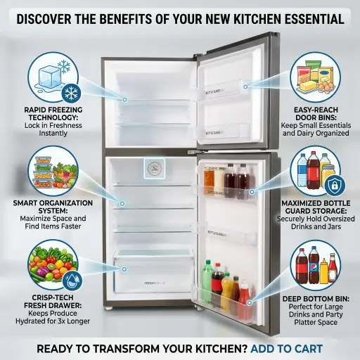 Haier Refrigerator HRF-316 IDGA/IDRGA (New Launch 2026) Digital Inverter with Turbo Fan - Image 2