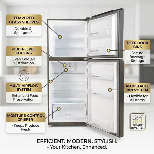 Haier Refrigerator HRF-316 IDGA/IDRGA (New Launch 2026) Digital Inverter with Turbo Fan - Image 4
