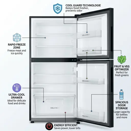 Haier Refrigerator HRF-418 IPRA/IPGA/IPPA (New Launch 2026) Smart Inverter - Image 4