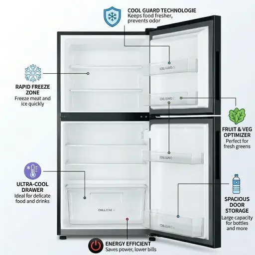 Haier Refrigerator HRF-418 IPRA/IPGA/IPPA (New Launch 2026) Smart Inverter - Image 3