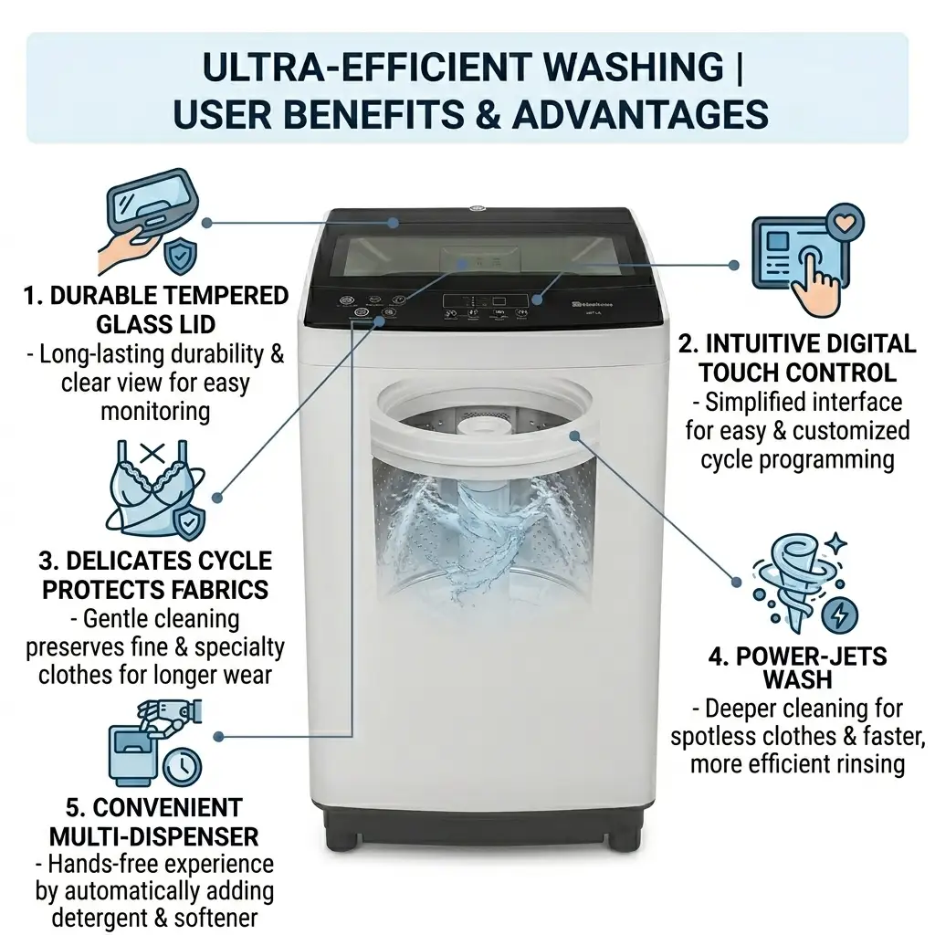 Dawlance Automatic Washing Machine DWT 255 C - Image 4