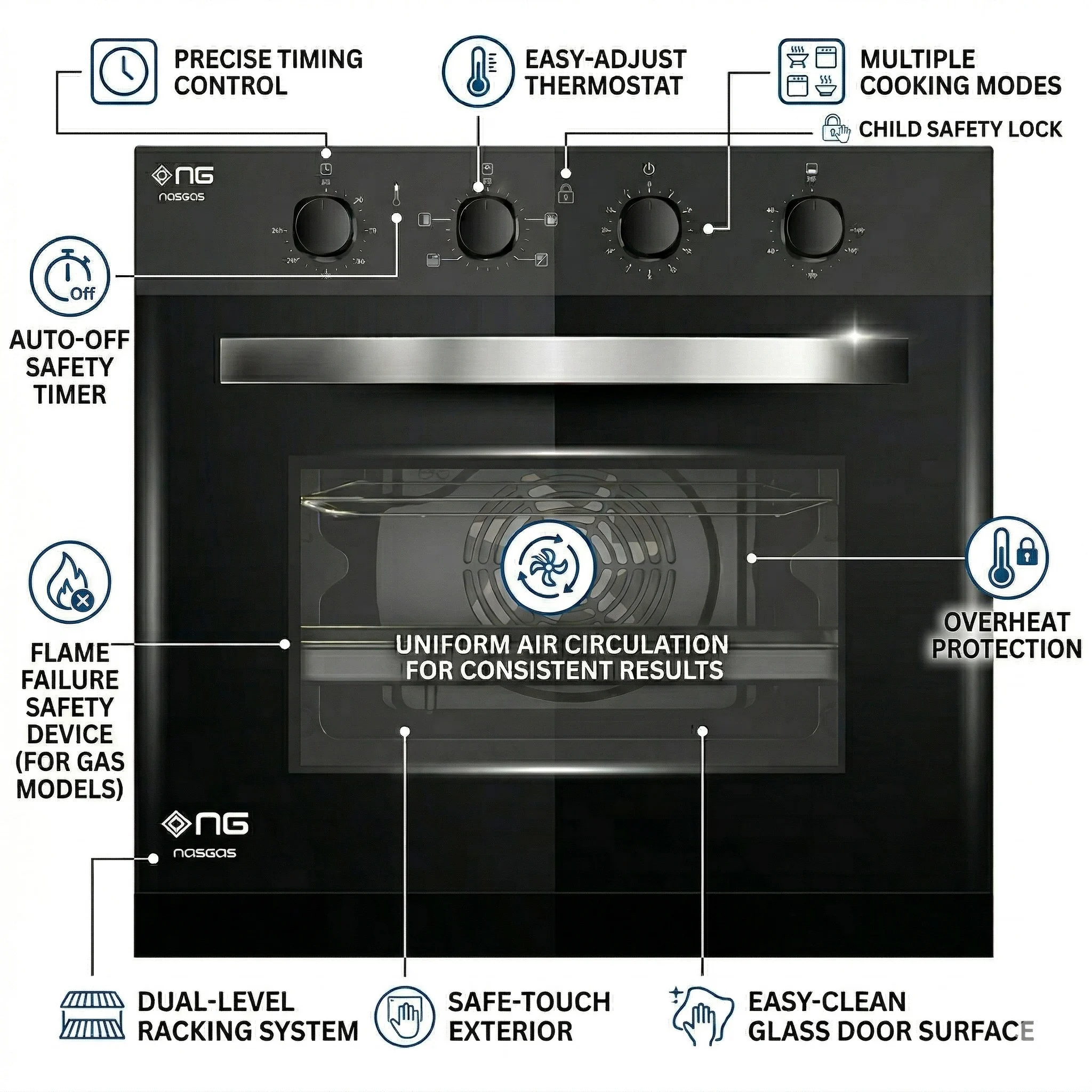 NG-550 Built in Oven (NASGAS) - Image 2