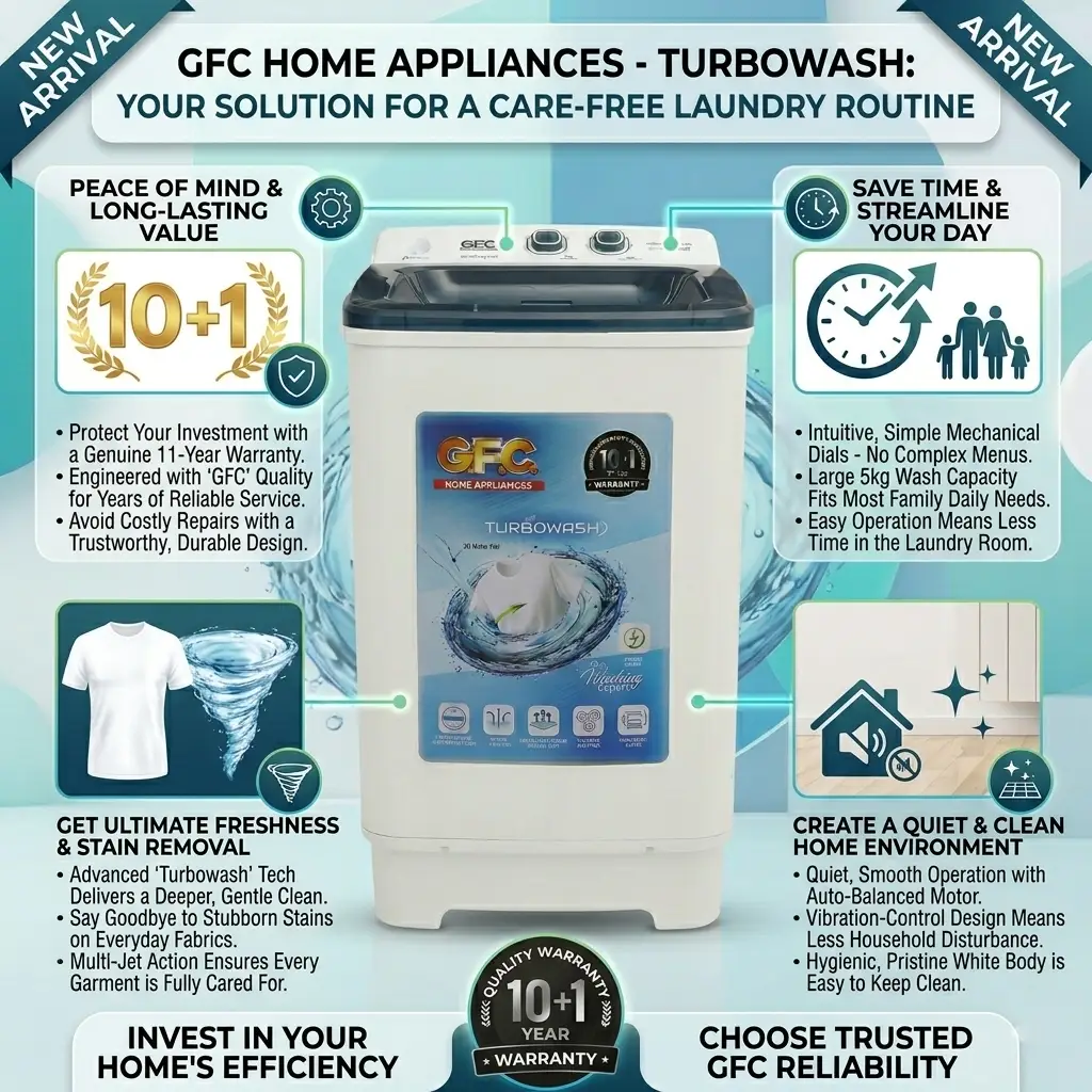 G.F.C Washing Machine Full Plastic Shower Wash Sink Lid Transparent1211 Pro - Image 4
