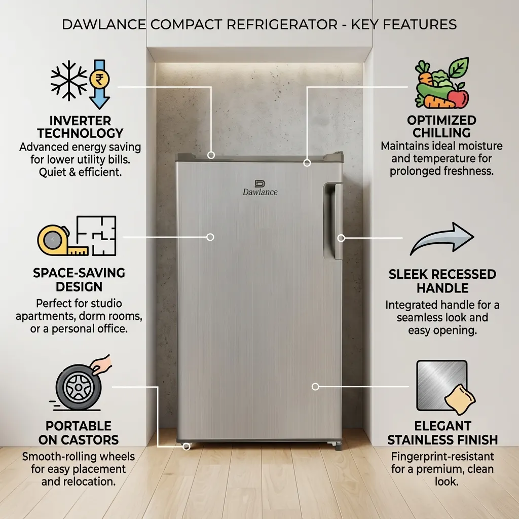 Dawlance Refrigerator DSD 4890 Bedroom REF Series - Image 4